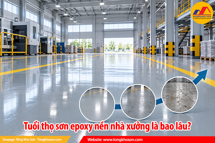 Tuổi thọ sơn epoxy nền nhà xưởng là bao lâu?
