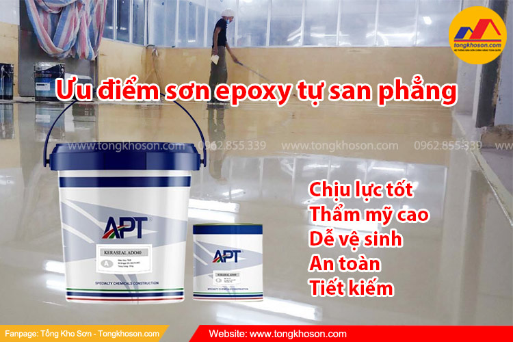 Ưu điểm khi dùng sơn epoxy tự san phẳng