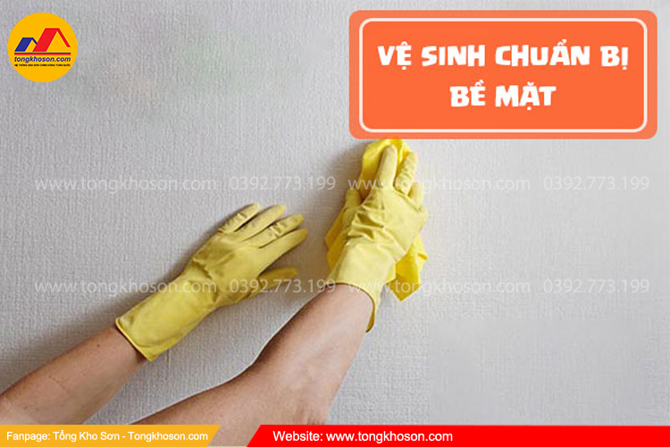 vệ sinh chuẩn bị bề mặt