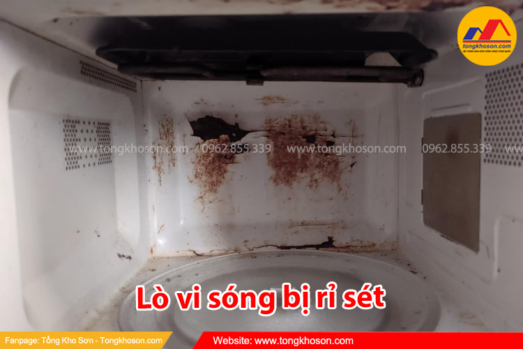 Vì sao lò vi sóng bị rỉ sét