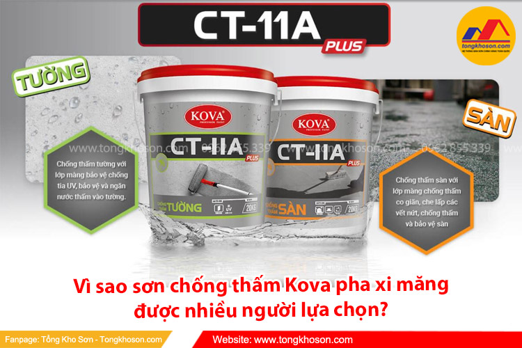 Vì sao sơn chống thấm Kova pha xi măng được nhiều người lựa chọn.