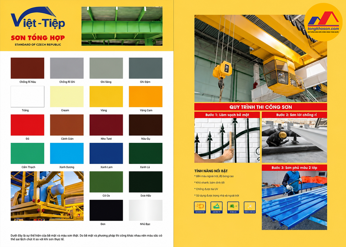 Bảng màu sơn Alkyd Việt Tiệp